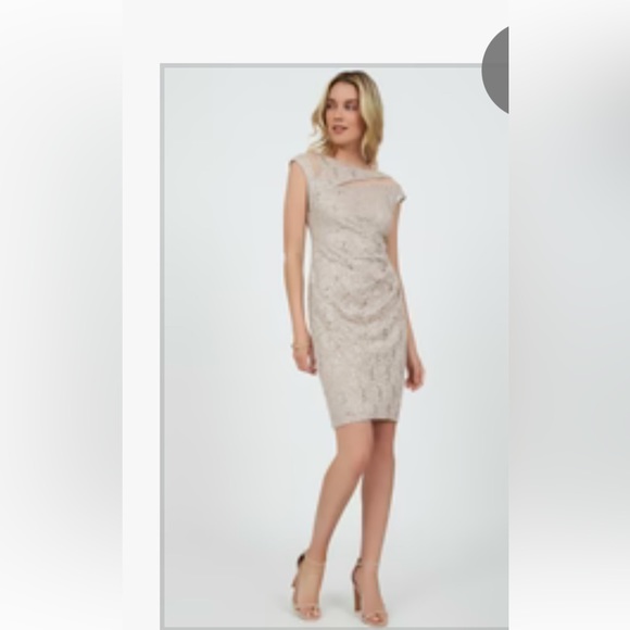 Suzy Shier Dresses & Skirts - New with tags, Suzy Shier dress, Size large, color Champaign with sequins.